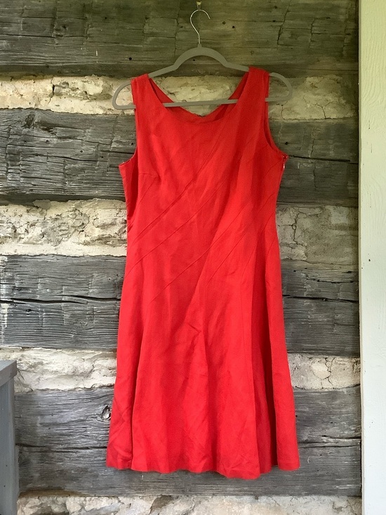 Calvin Klein Dresses & Skirts - Calvin Klein Coral-Red Sleeveless Midi Dress